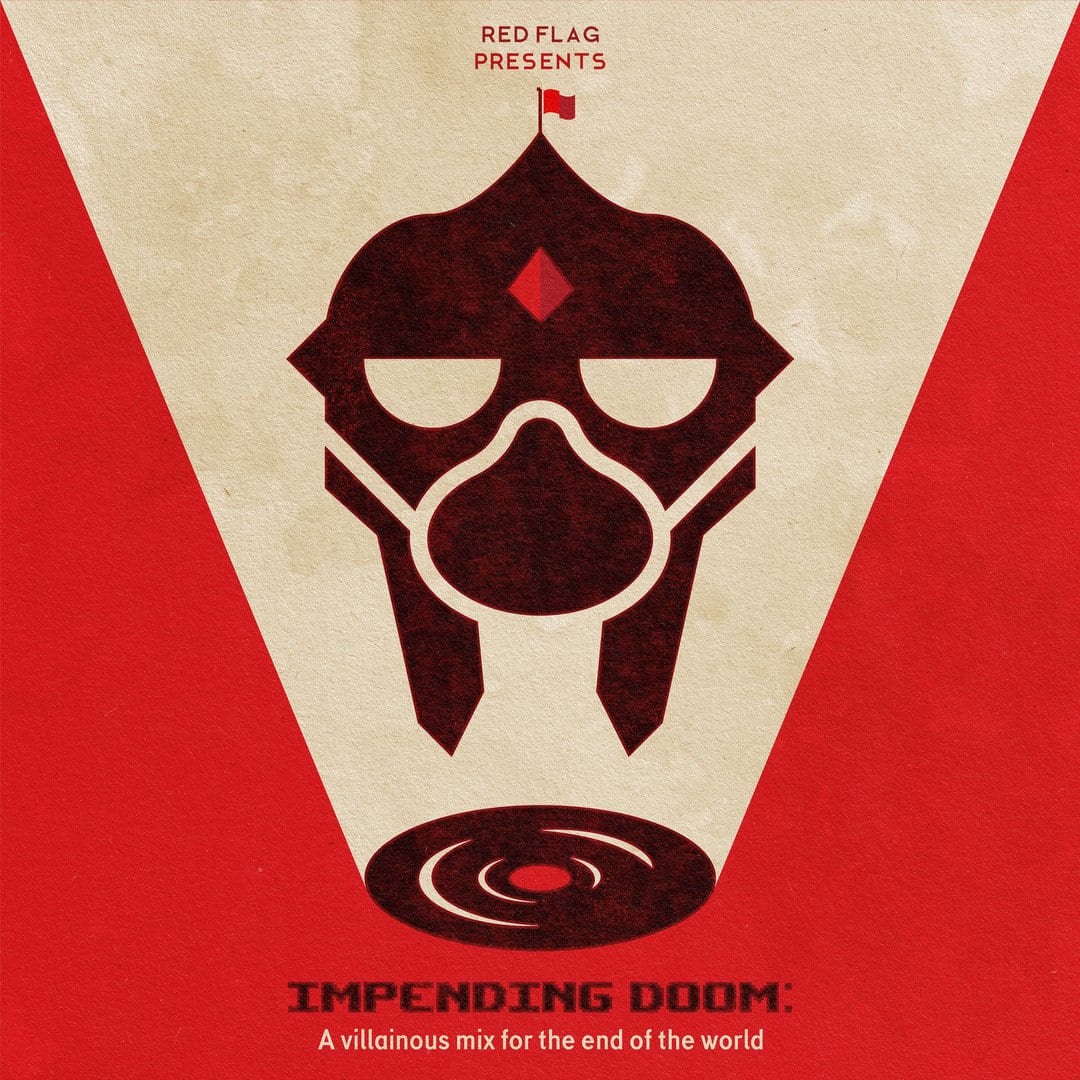 Alternative cover illustration for Red Flag's MF DOOM instrumentals project.